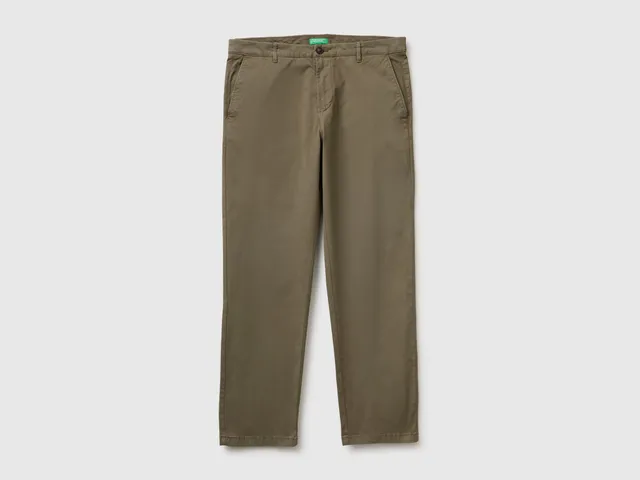 United Colors of Benetton Straight pantaloni chino cotone taglia 50