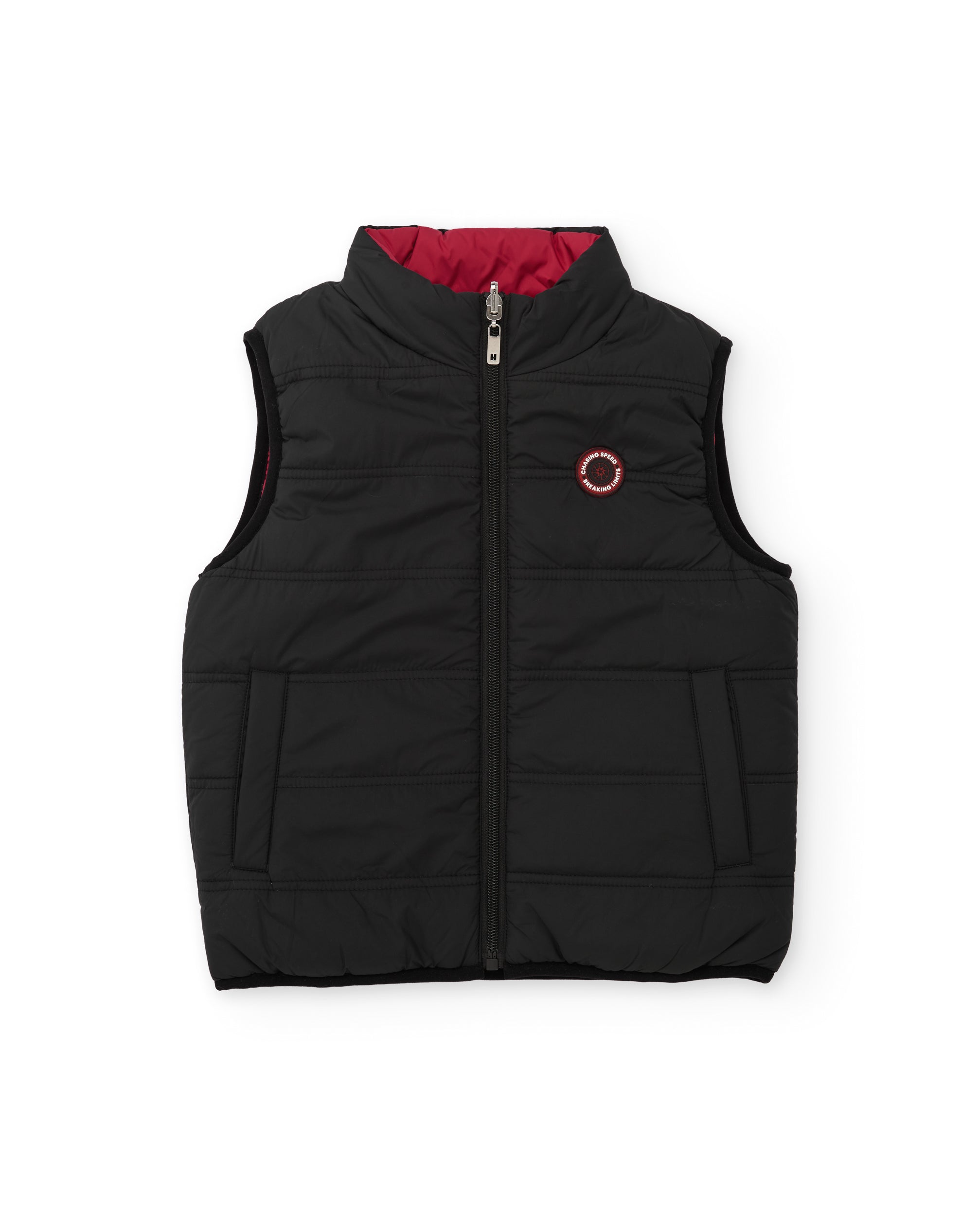 TucTuc Cappotti Gilet Bambino Reversibile Nero 3A smanicato