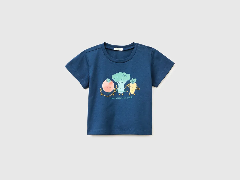 United Colors of Benetton Maglietta Stampa Cotone Bio 68