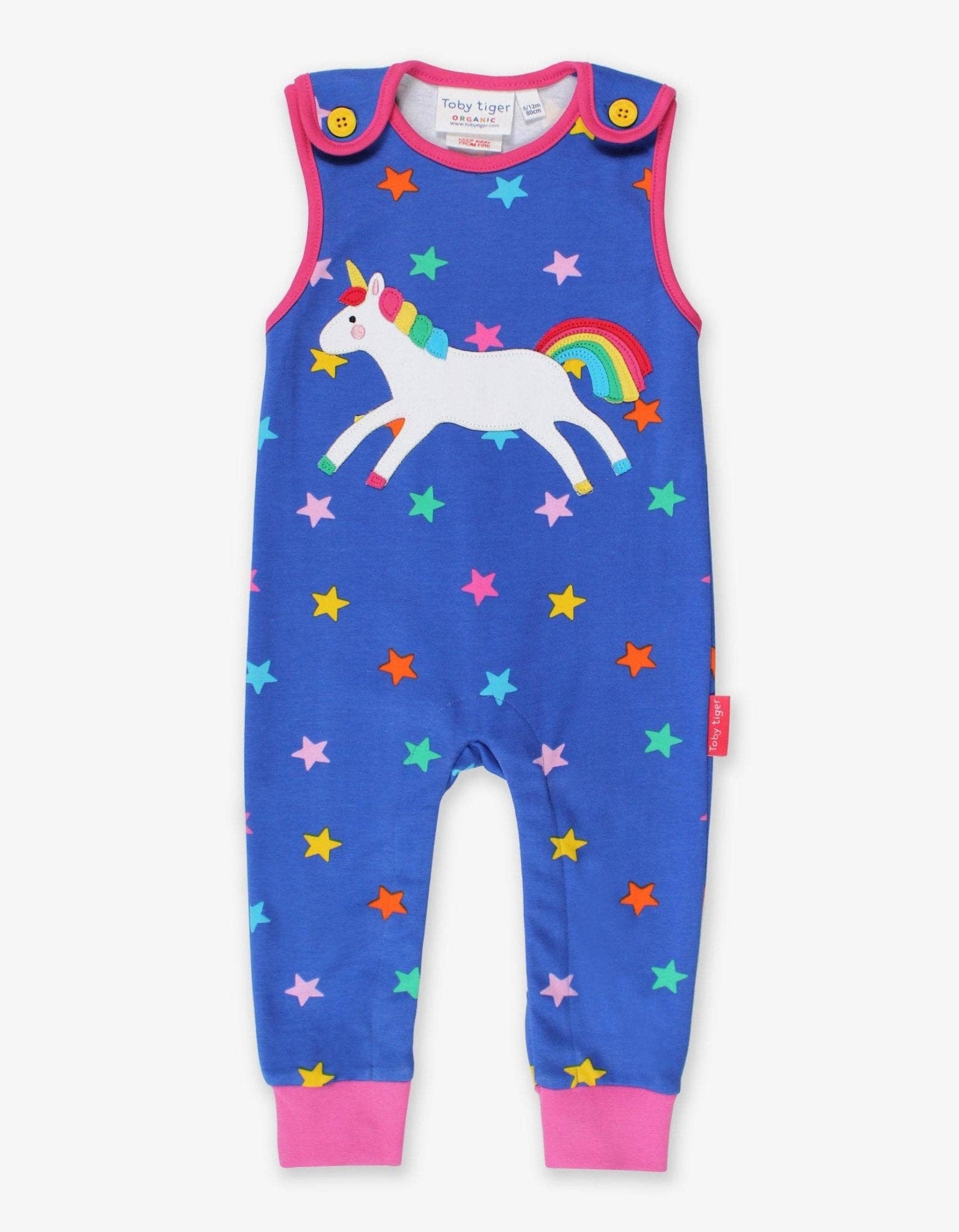 Toby Tiger Unicorno tutina neonato cotone bio smanicata