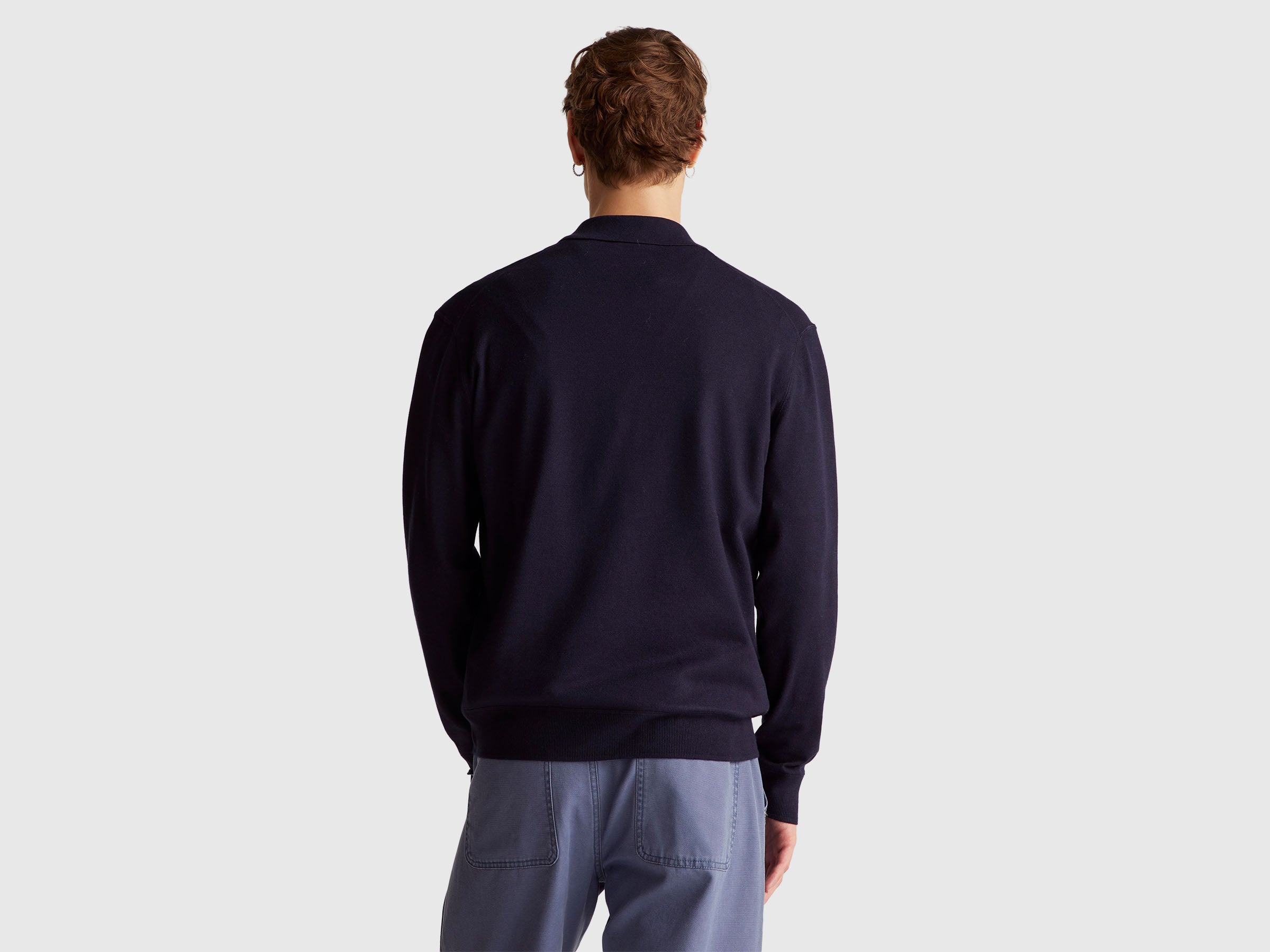 United Colors of Benetton Polo Maglia Viscosa Zip Ecovero