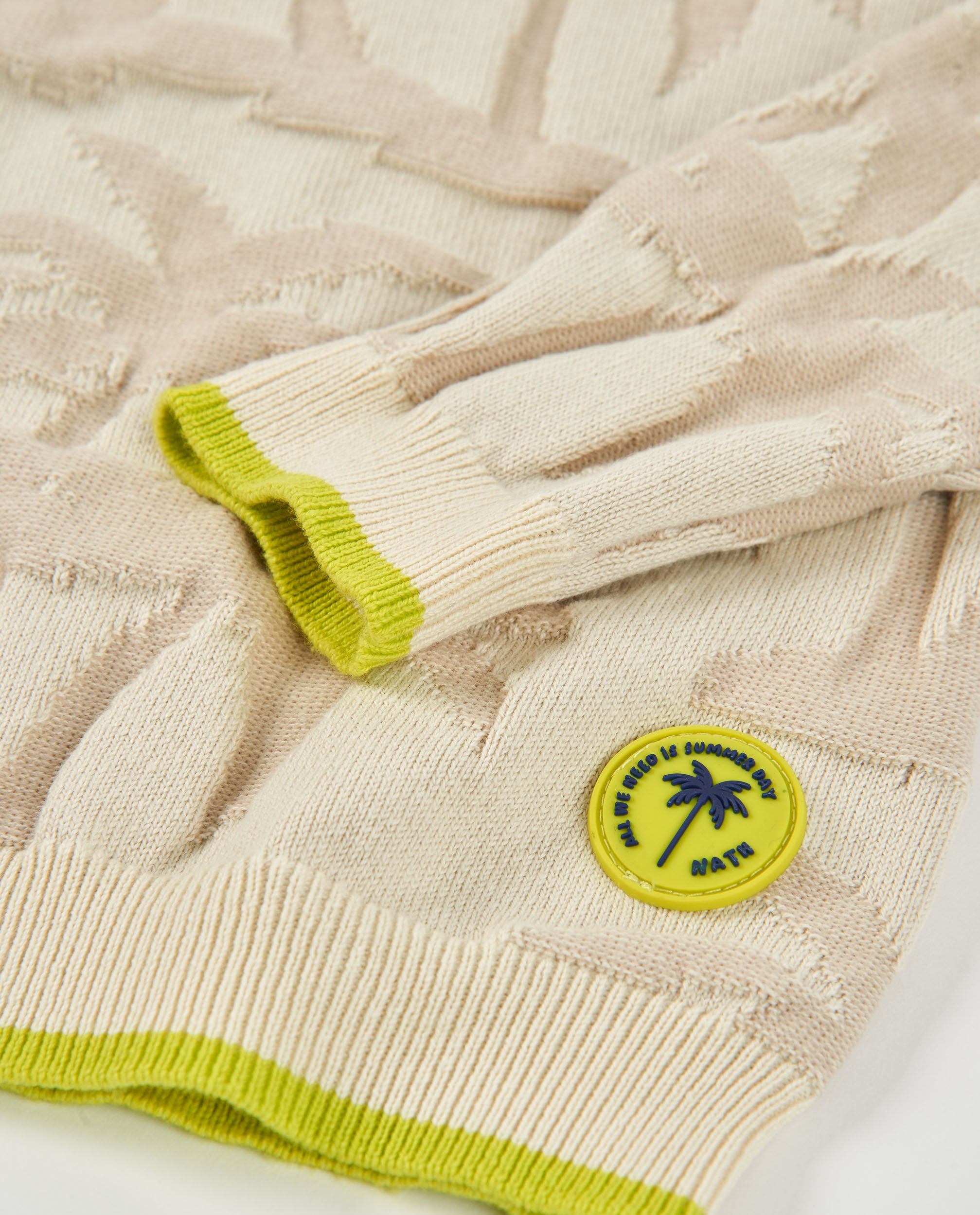 TucTuc Maglioni Maglione Bambino Beige Palme Rilievo