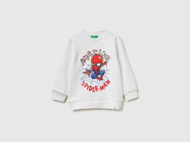 United Colors of Benetton Felpa Spiderman Bimbo Cotone Marvel