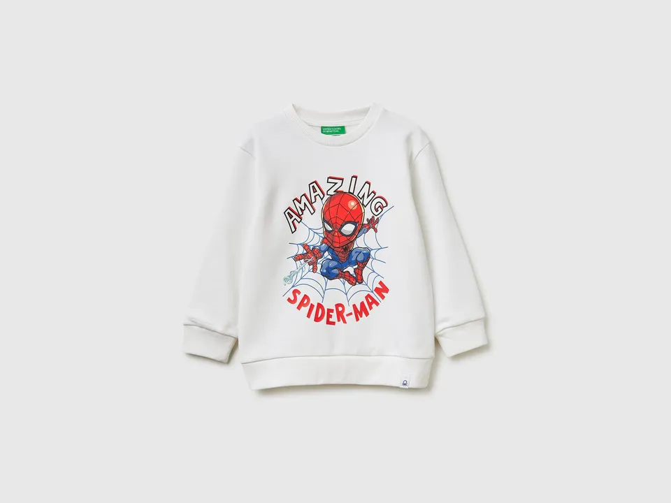 United Colors of Benetton Felpa Spiderman Bimbo Cotone Marvel