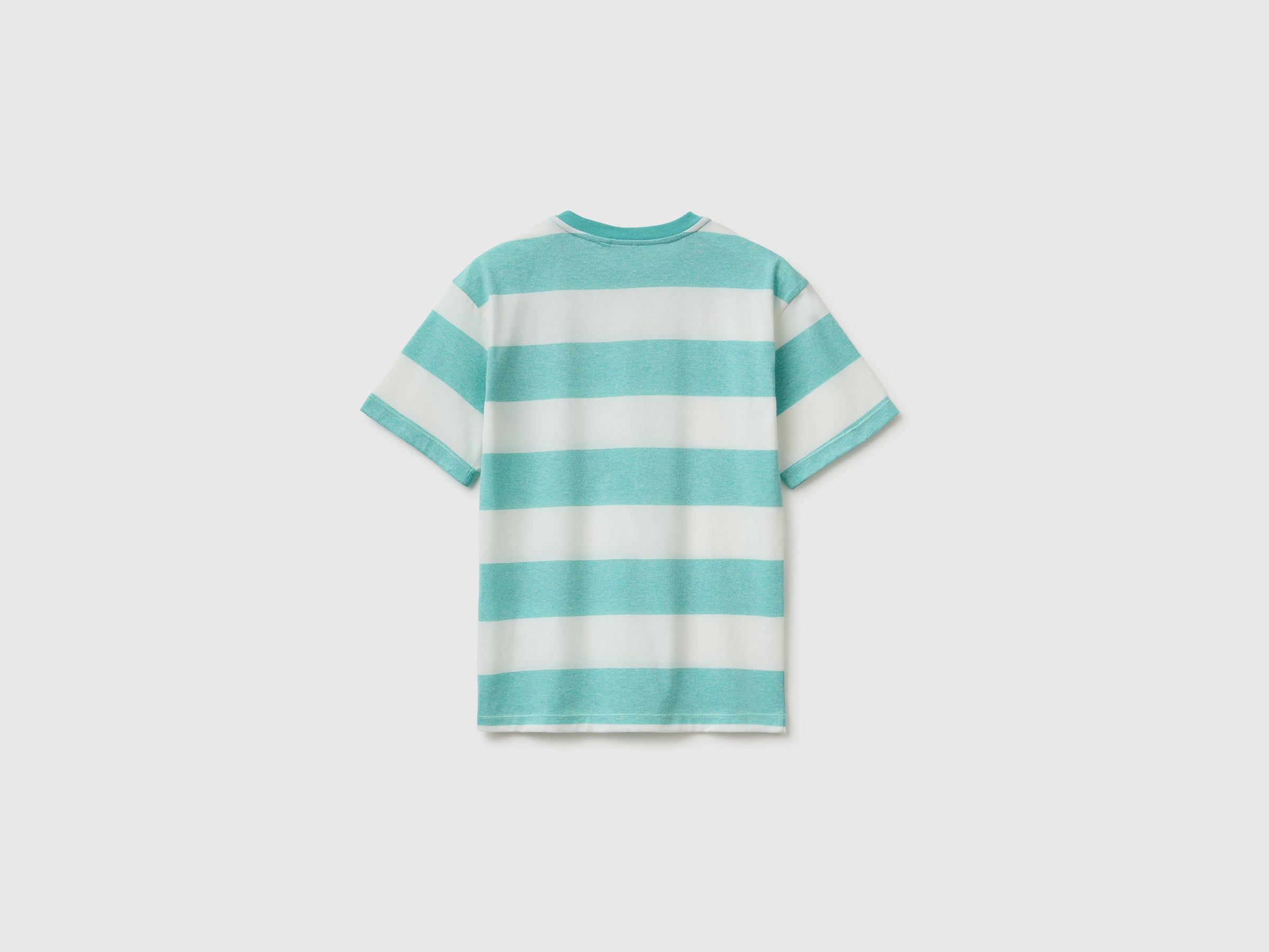 Benetton T-shirt a Righe Maglietta S Cotone Oversize