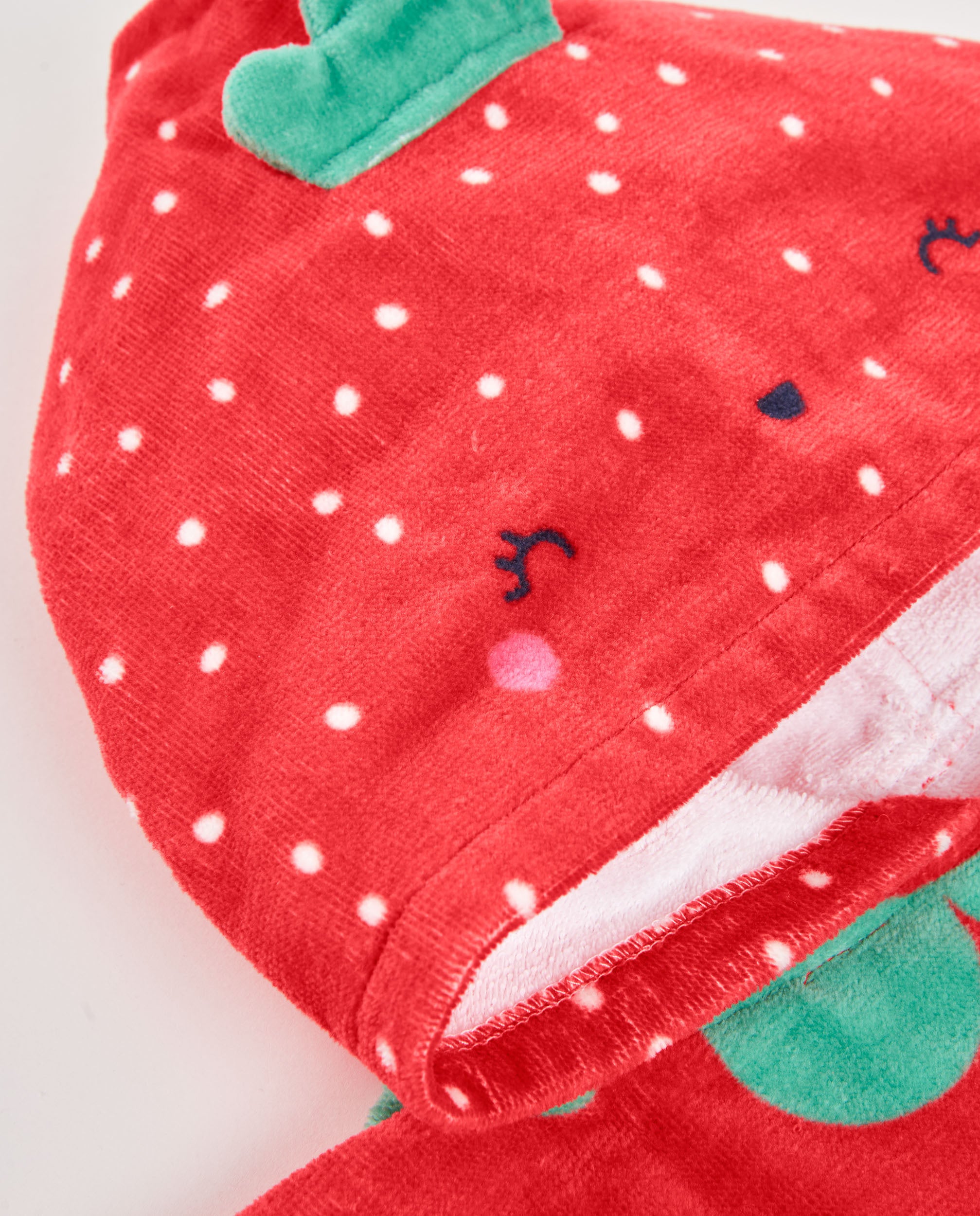 TucTuc Asciugamani Poncho Neonato Rosso Fragola Cappuccio