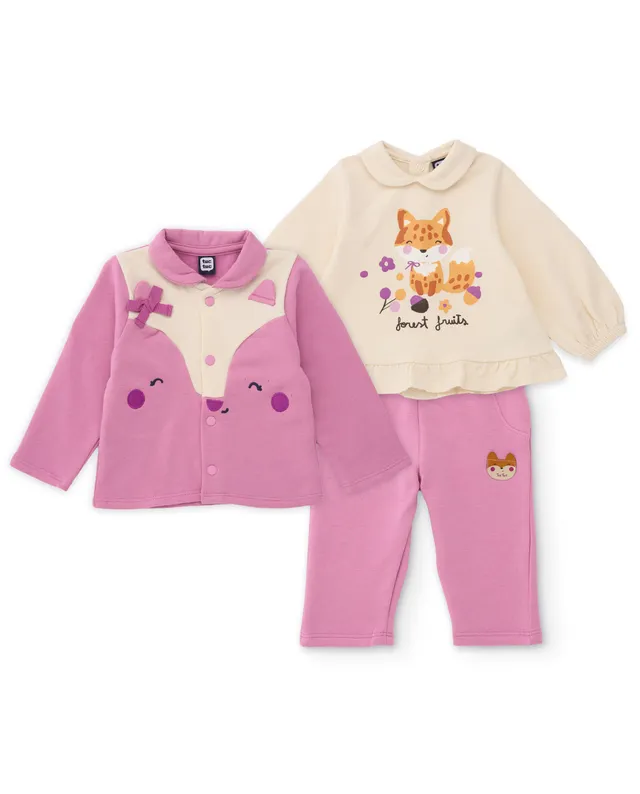 TucTuc Completi Magic Foxy Neonata Rosa in Felpa