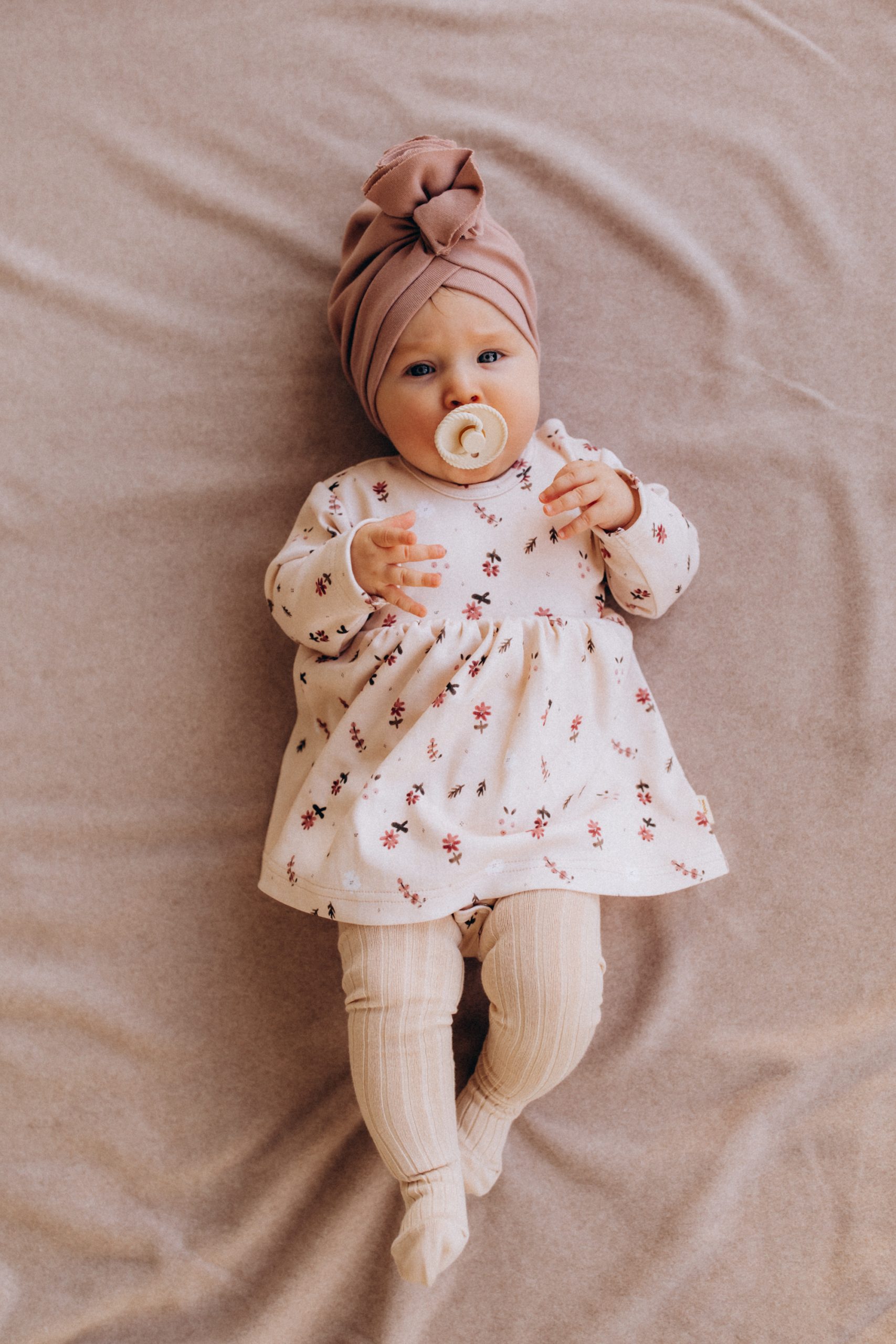 Woolly Organic Baby Bodysuits Dress vestito neonata Nordic Flora cotone organico