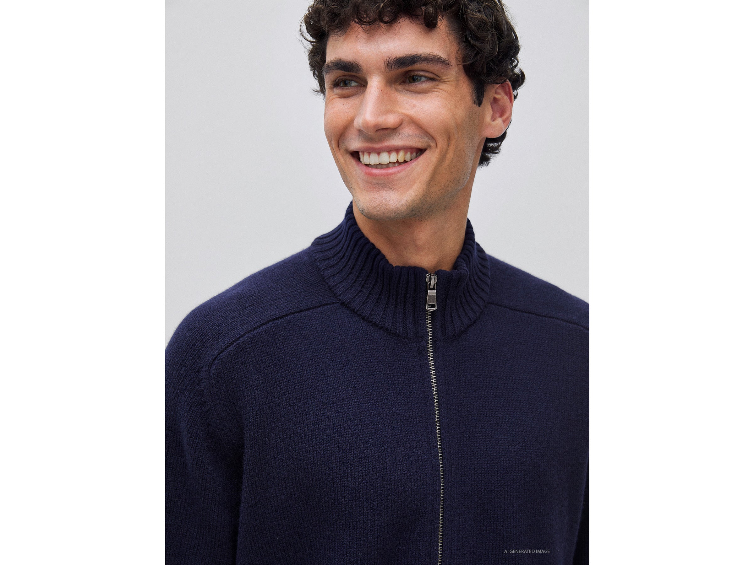 United Colors of Benetton Cardigan Zip Lana Merino Uomo L