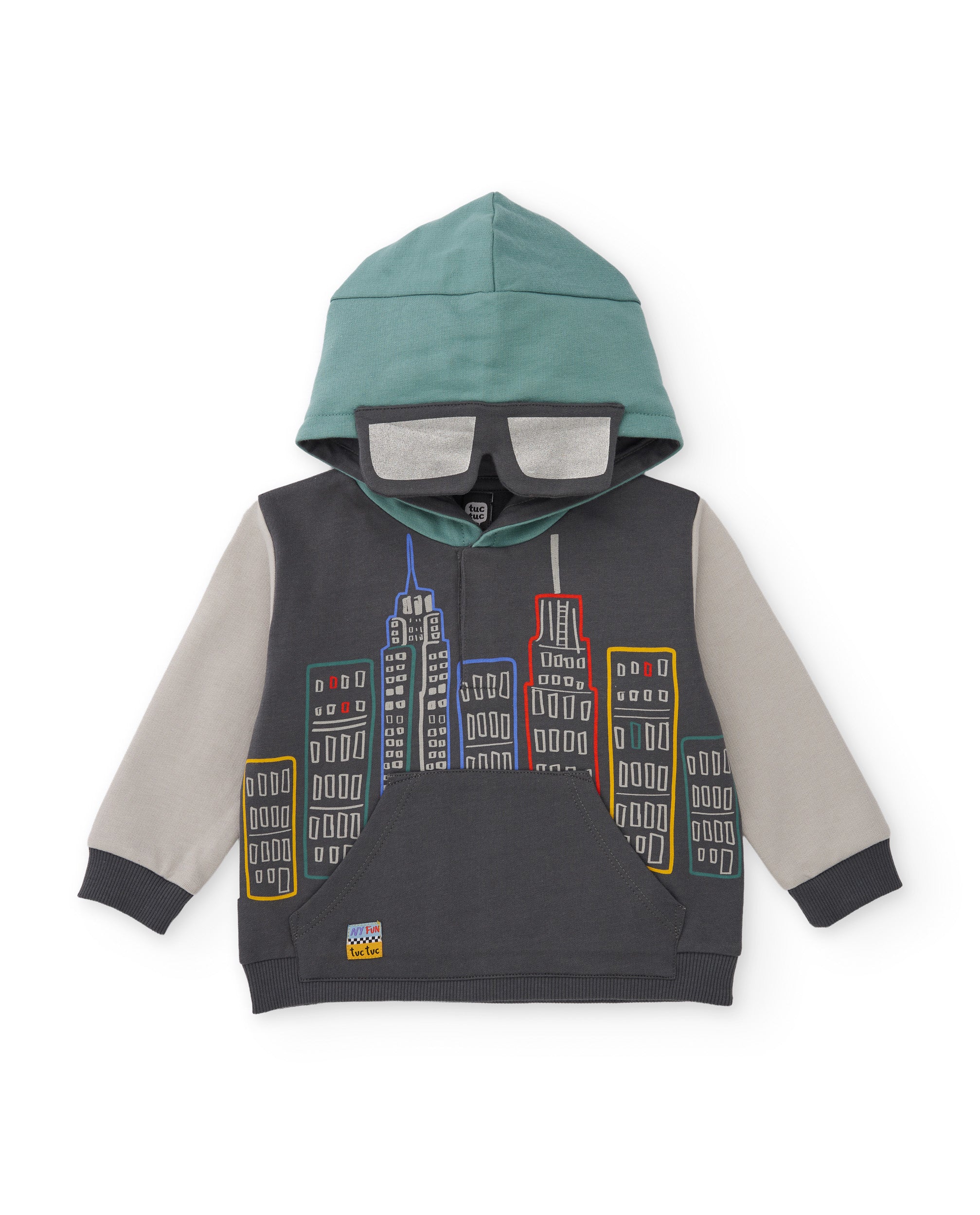 TucTuc Completi Tuta bambino felpa cappuccio grigio