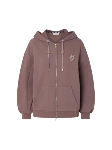 Liu Jo Felpa con Zip e Cappuccio felpa L bianca