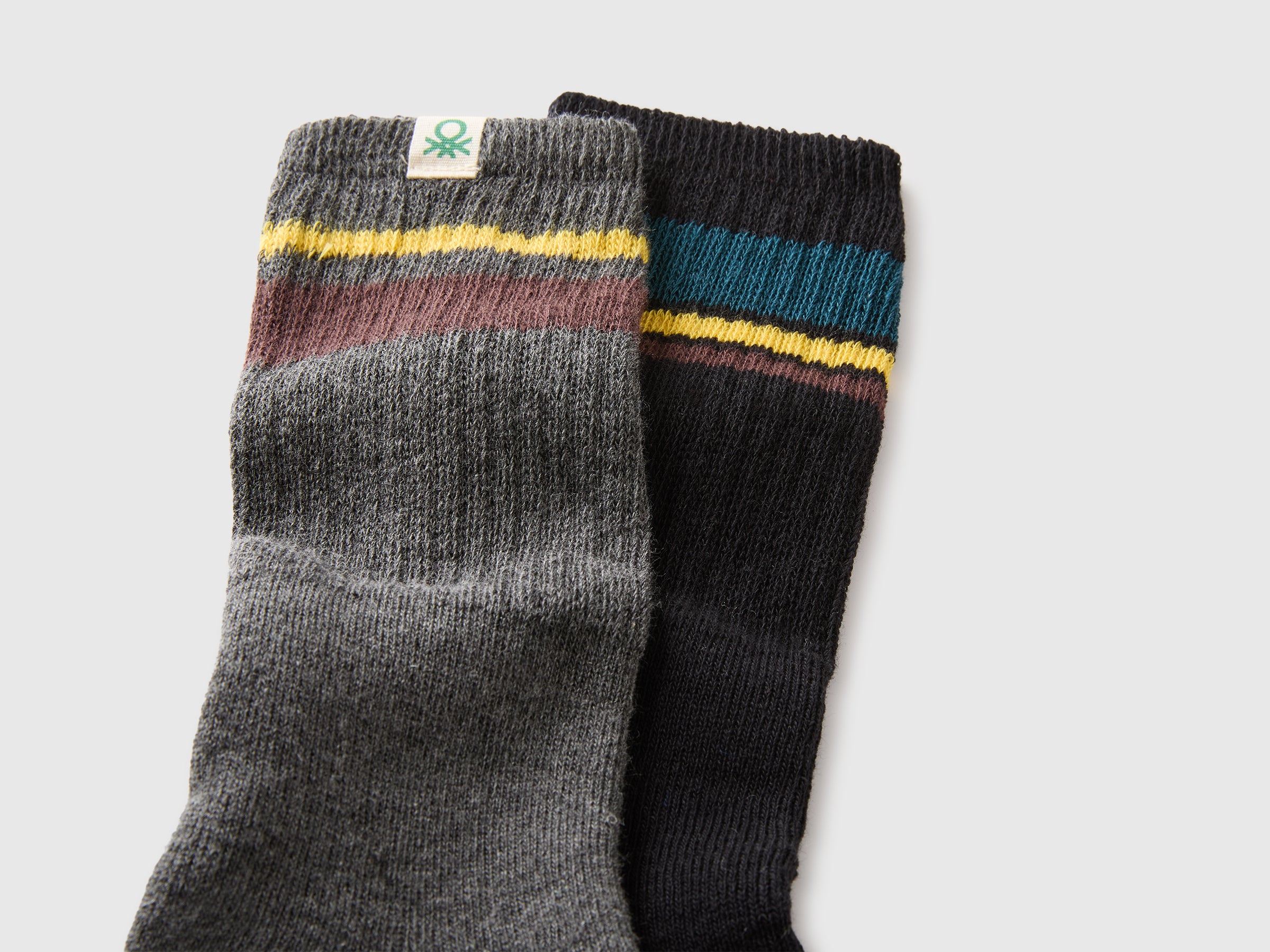 United Colors of Benetton calzini cotone 2 paia OS righe