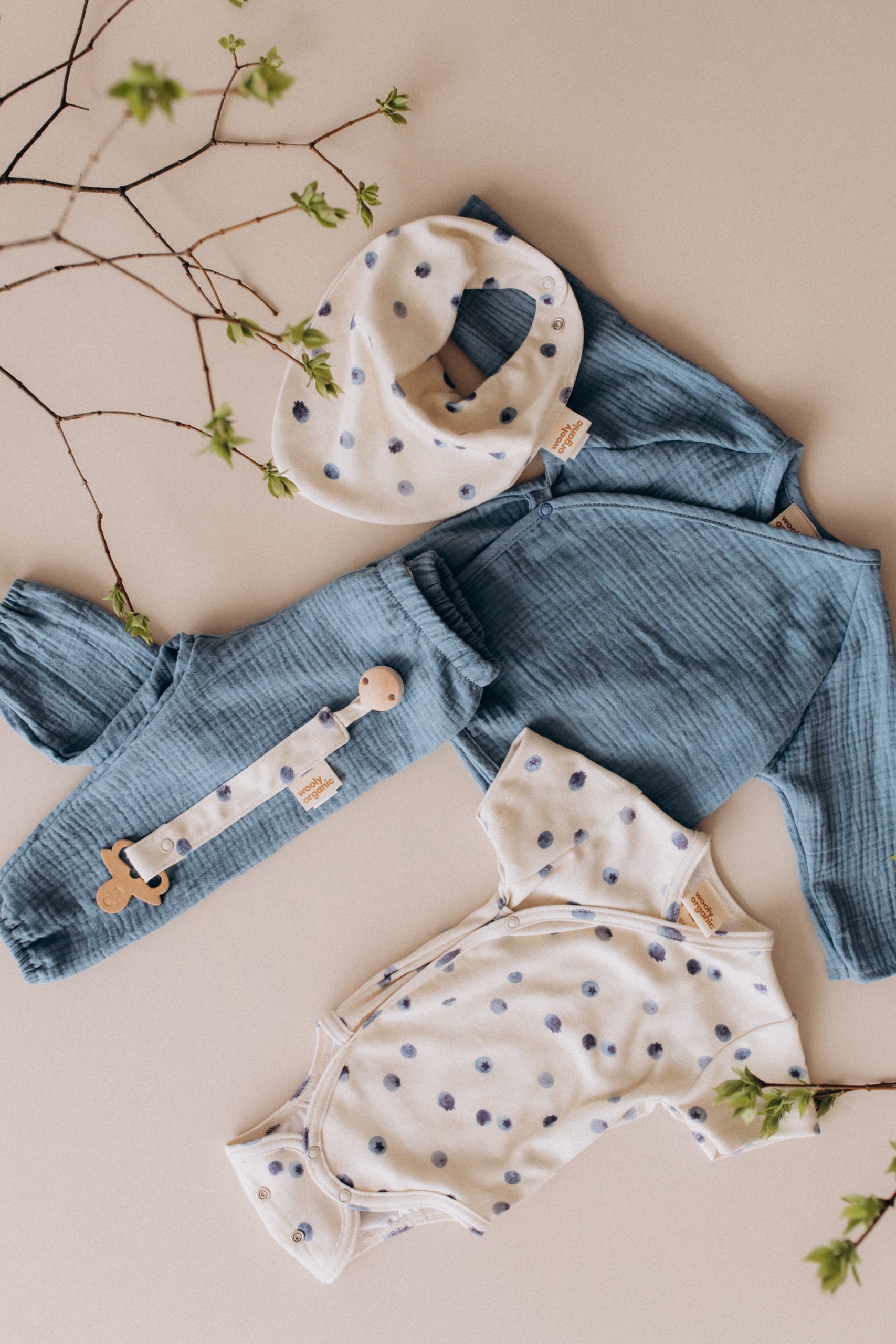 Woolly Organic Wrap Bodysuit body manica corta cotone SS26