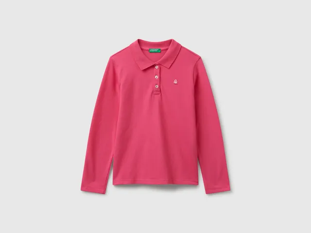 United Colors of Benetton Polos polo manica lunga cotone biologico