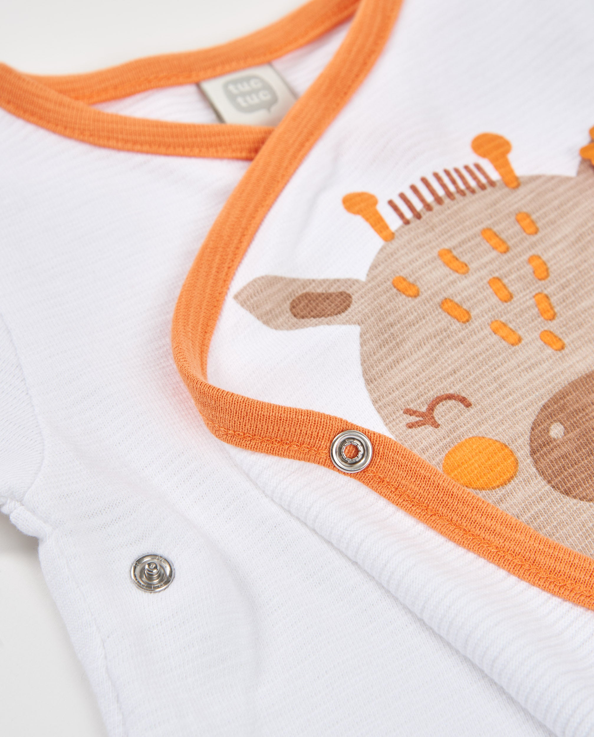 TucTuc Completi completo neonato stampa giraffa bianco