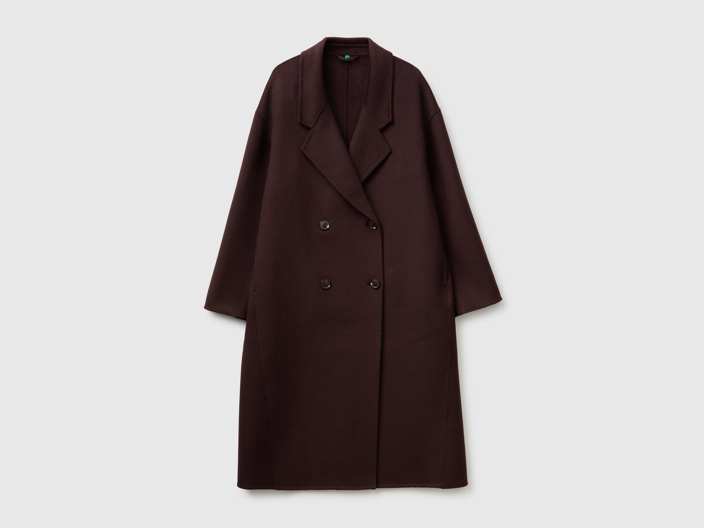 United Colors of Benetton Cappotto Lungo Doppiopetto Misto Lana
