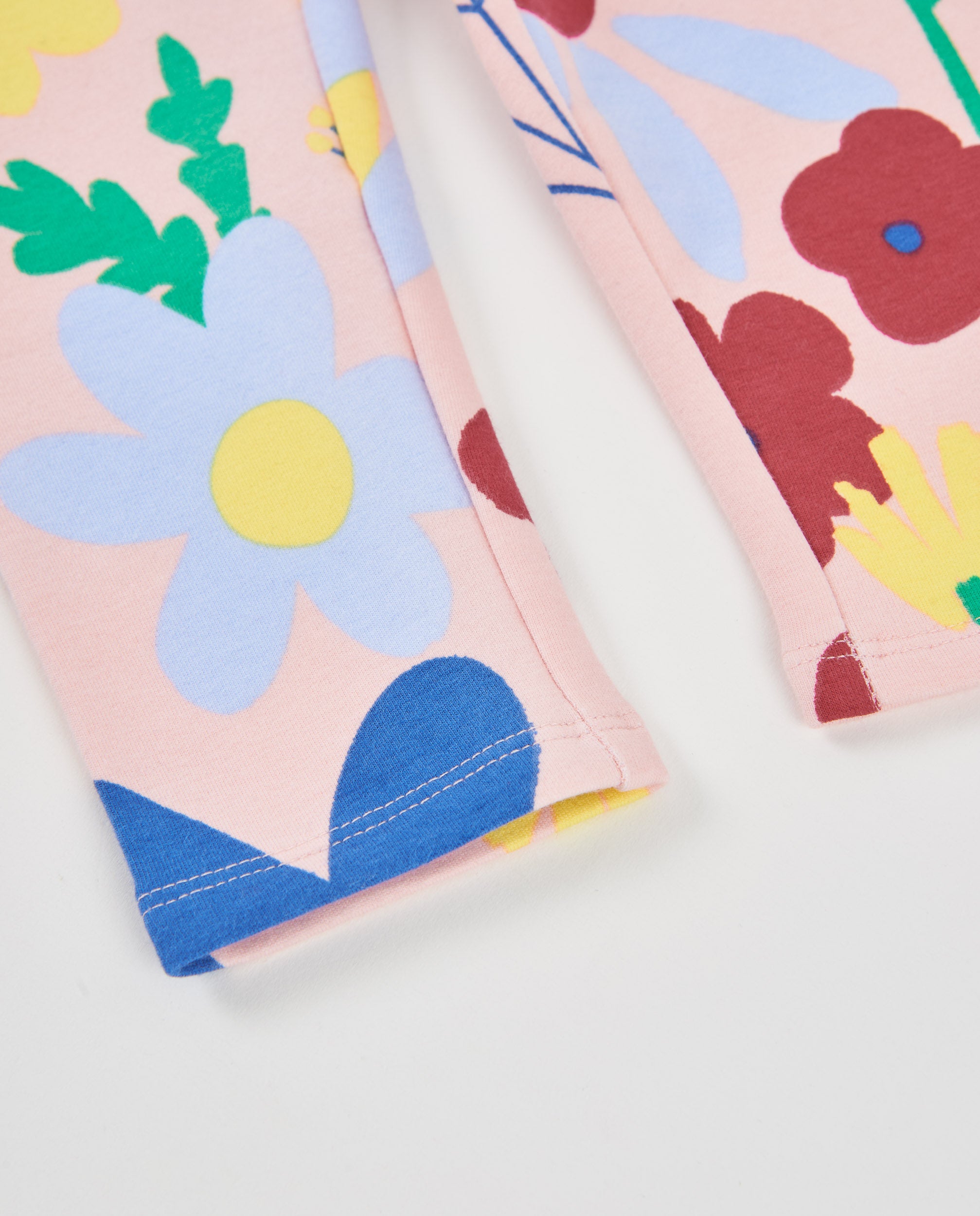TucTuc Leggings Bimba Felpa Floreale Rosa Chiaro 6M-10A