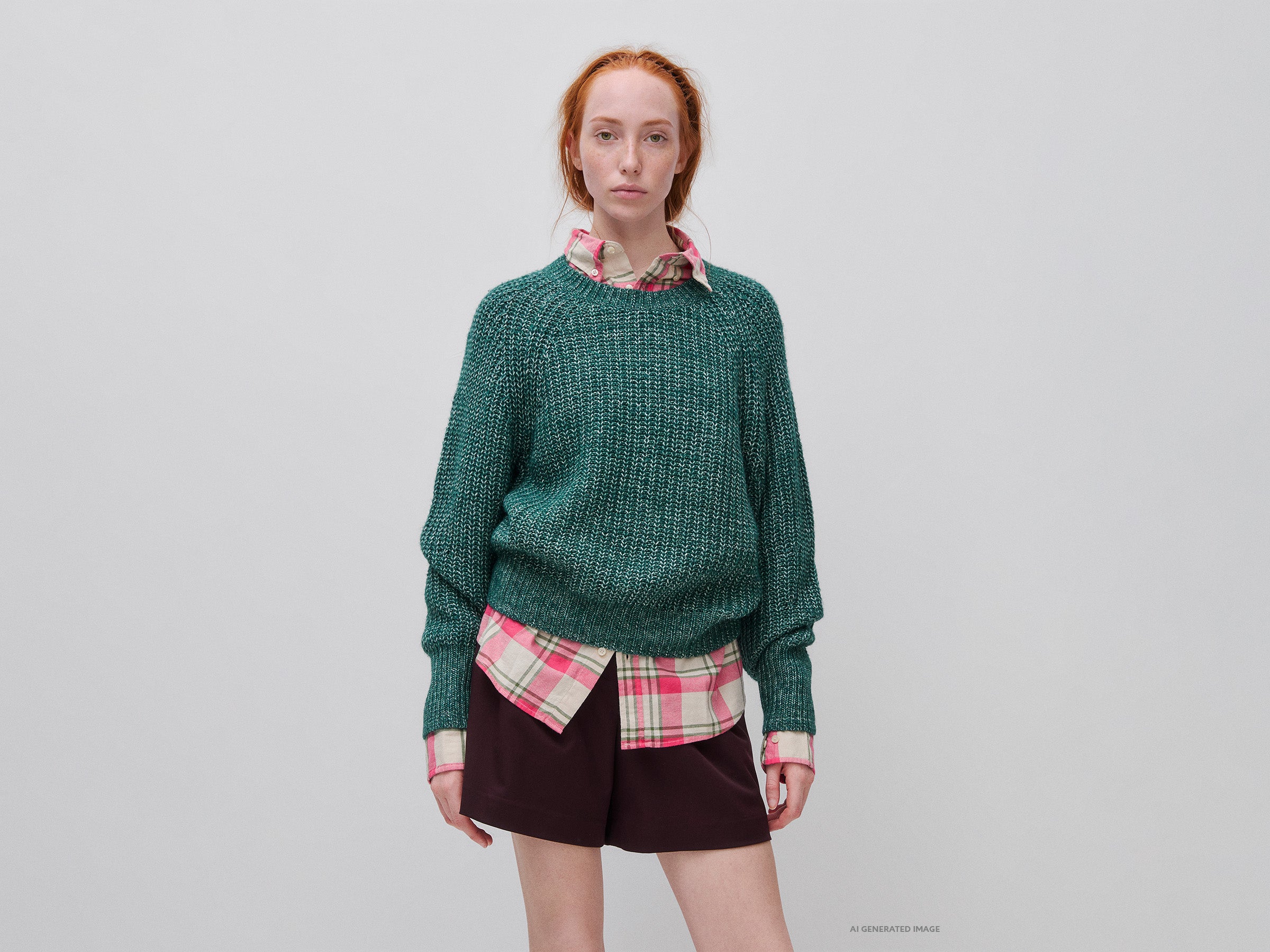 United Colors of Benetton Maglione Melange Cotone Lana M