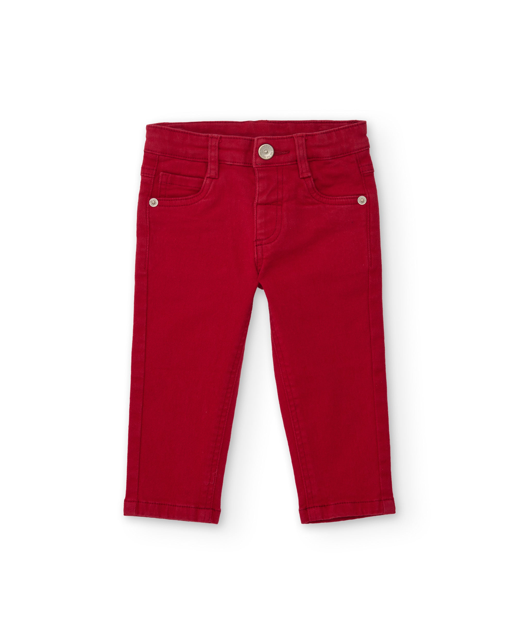 TucTuc Pantaloni jeans bambino rosso tela con tasche