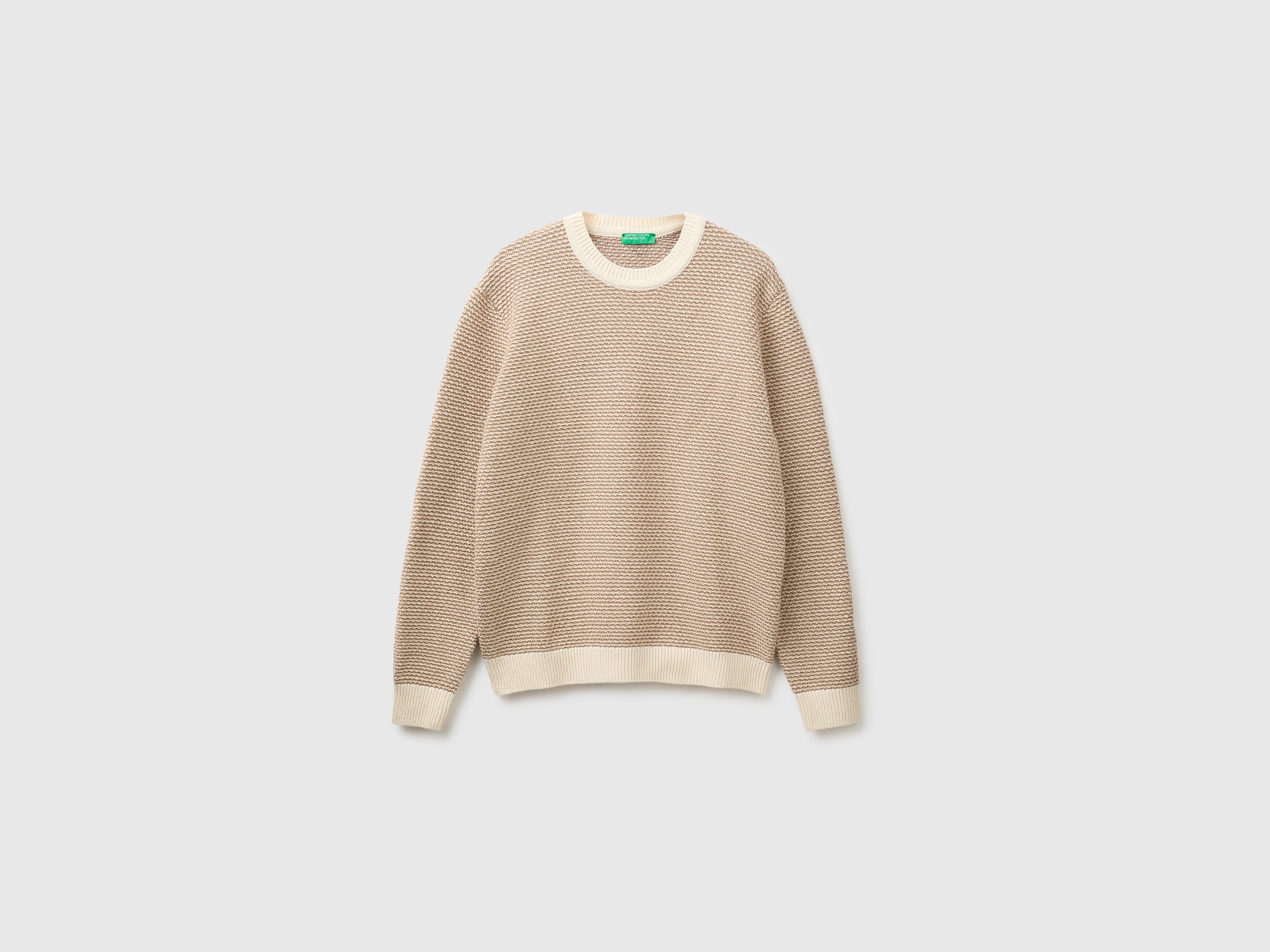 United Colors of Benetton Maglione Jacquard Lana Cotone L