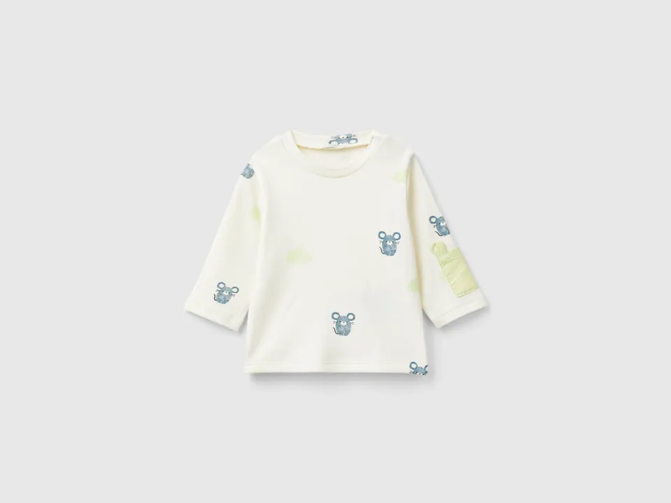 United Colors of Benetton Maglietta neonato topo cotone