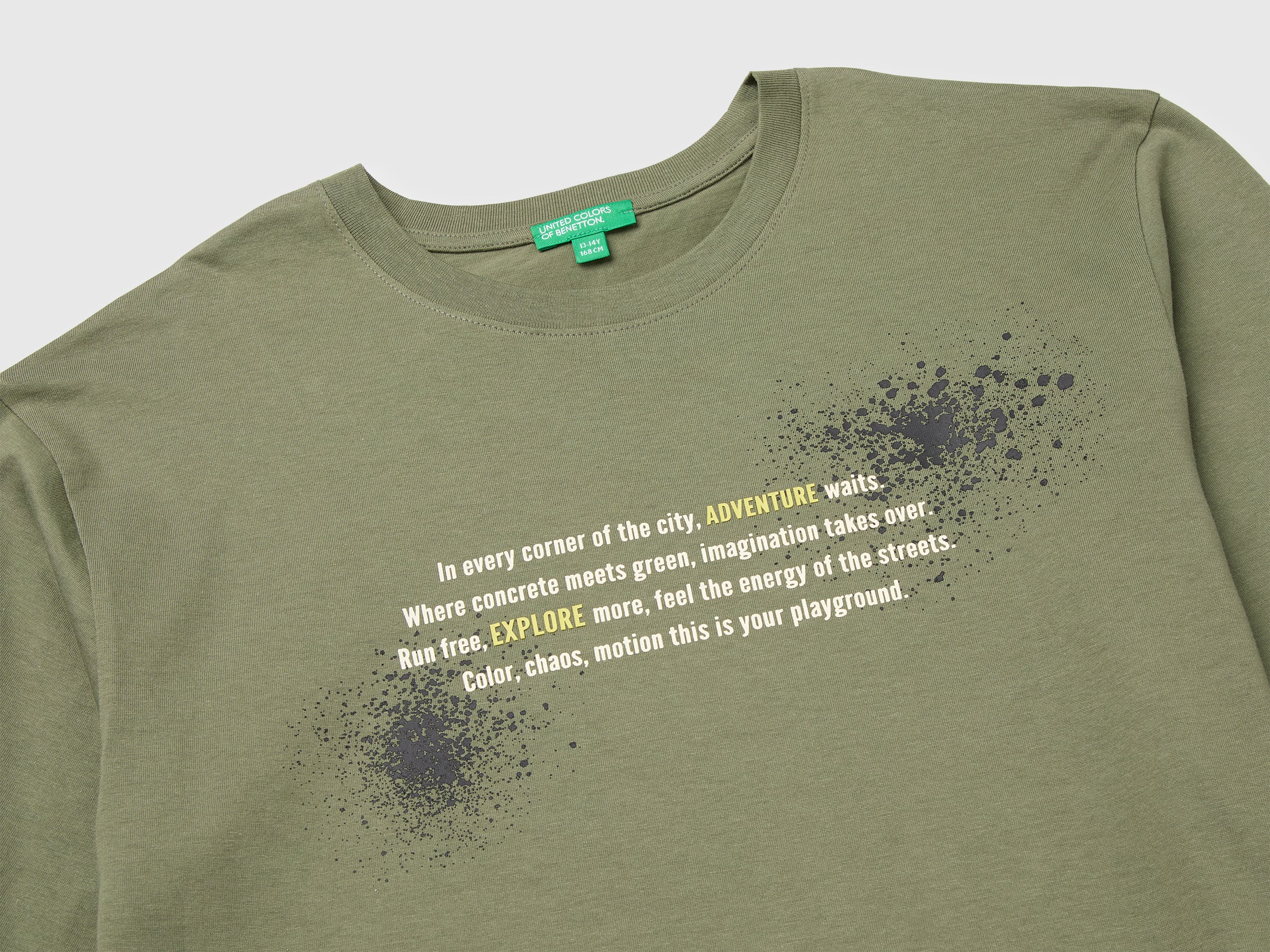 United Colors of Benetton t-shirt cotone organico stampa L