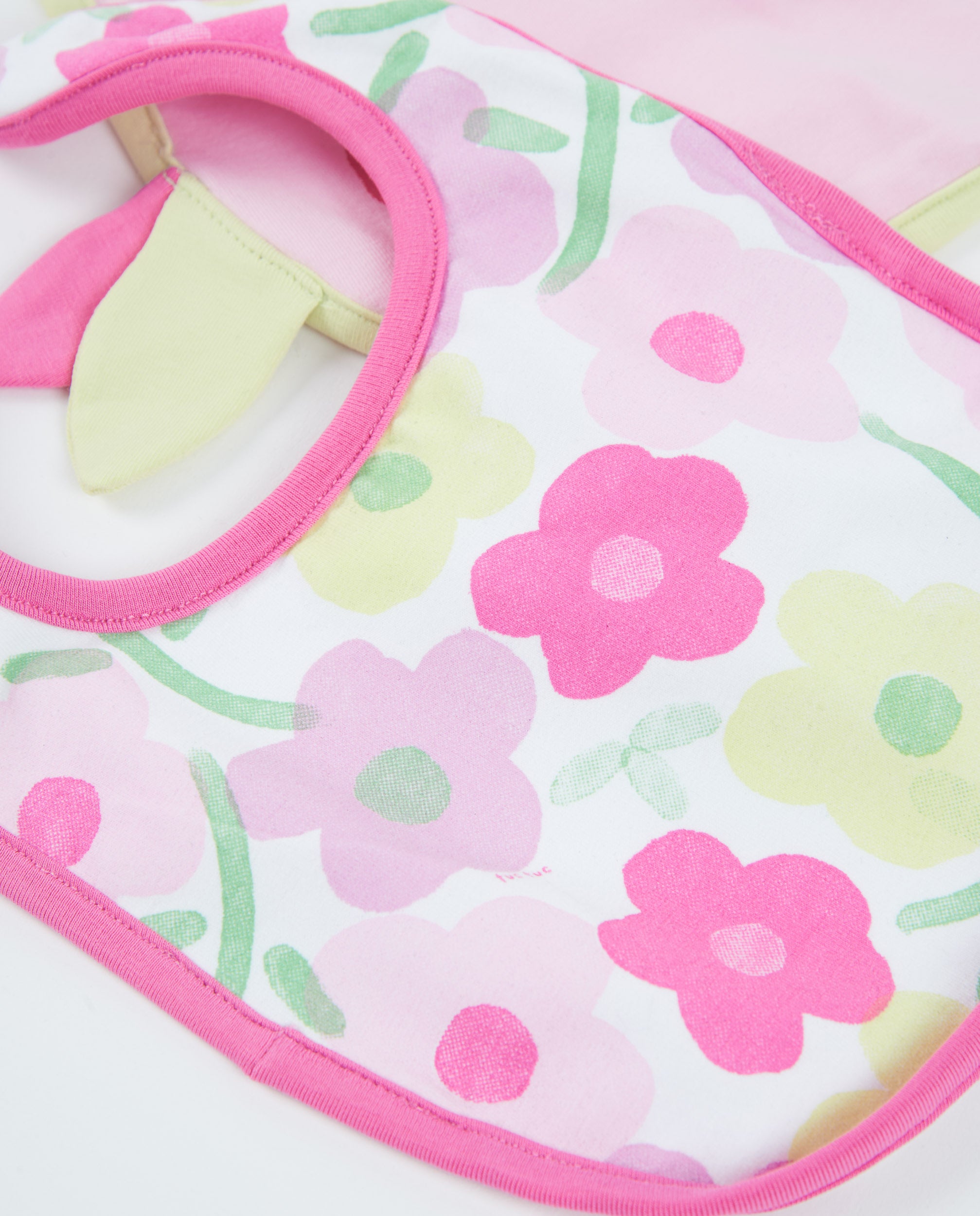 TucTuc Accessori Set 2 Bavaglini Neonato Rosa Fiori