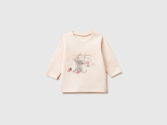 United Colors of Benetton Maglia Neonato Stampa Cotone Organico 50