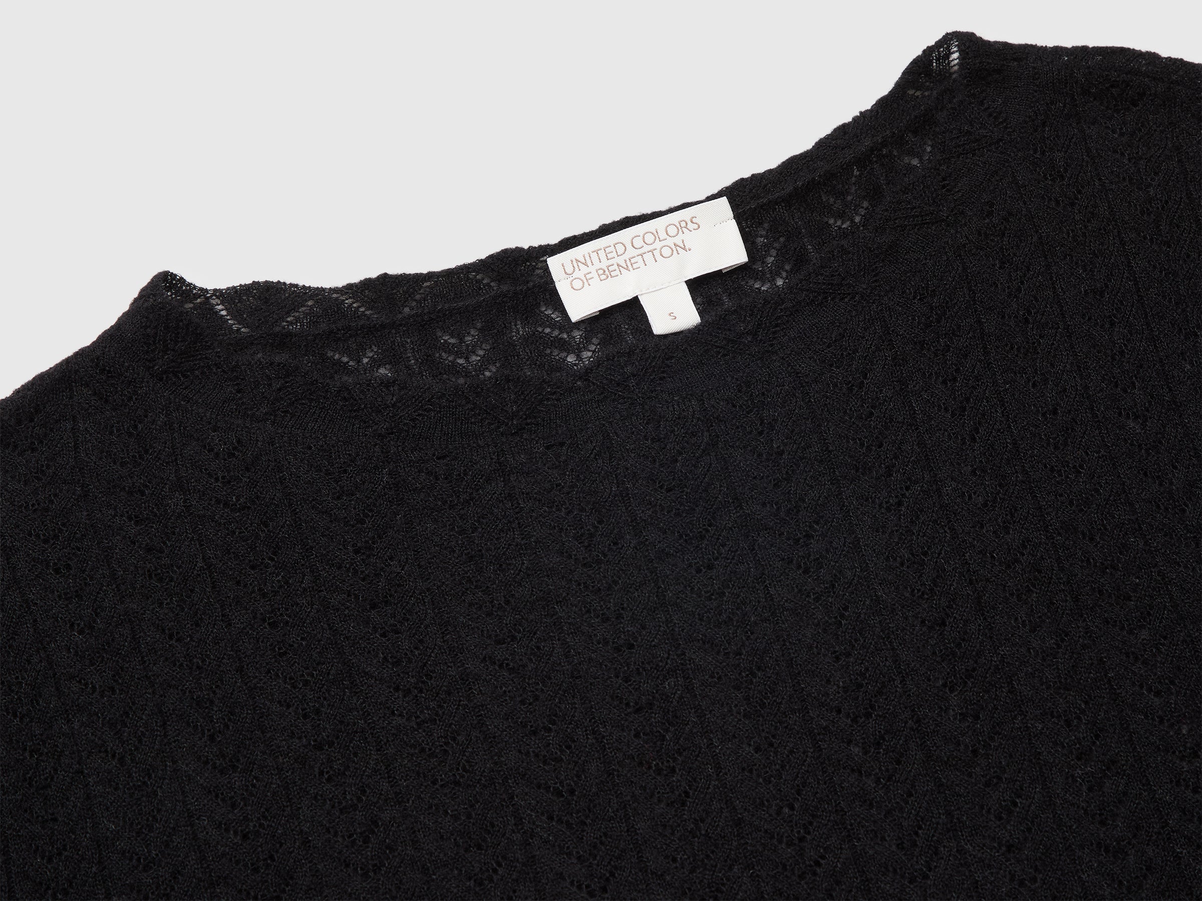 United Colors of Benetton Ultralight wool blend openwork maglione lana