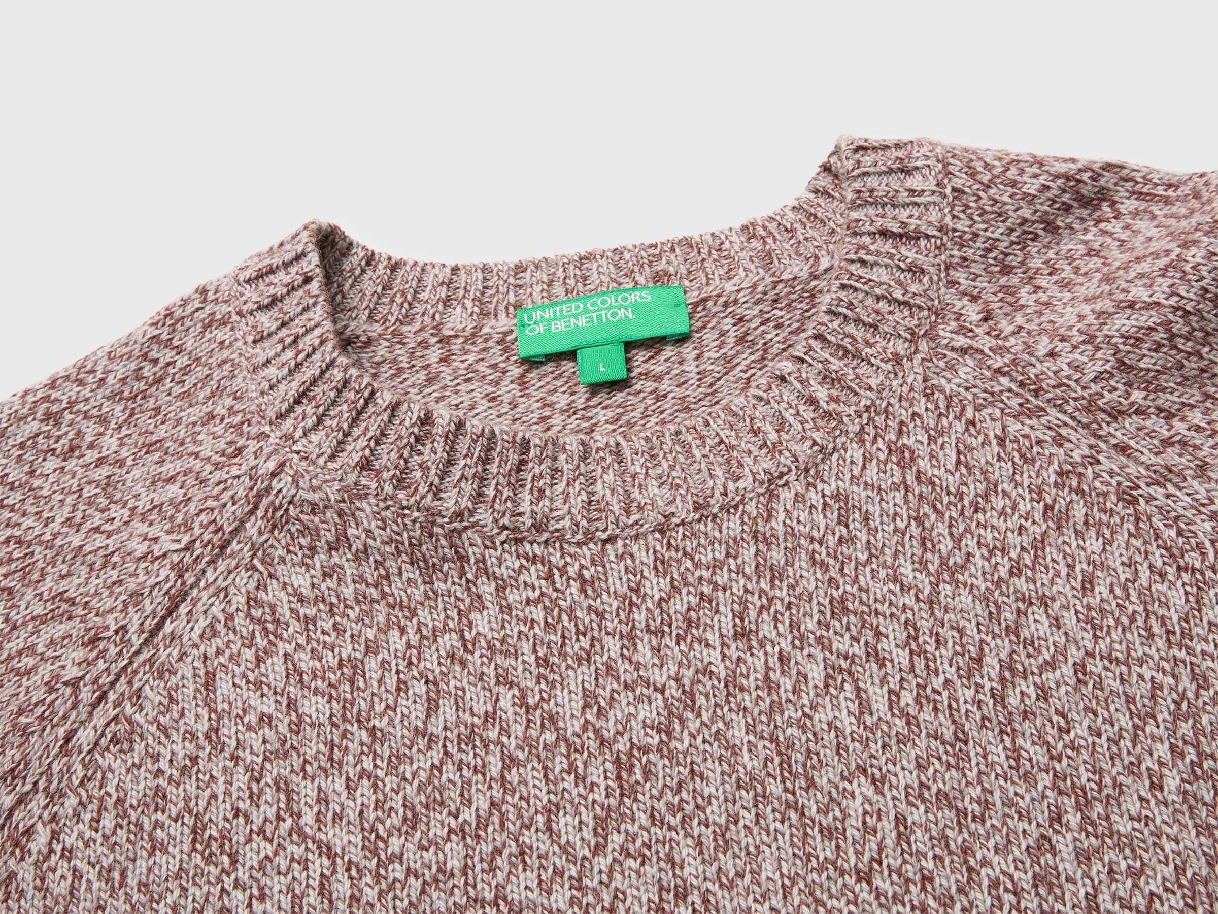 United Colors of Benetton Maglione Misto Lana color block girocollo