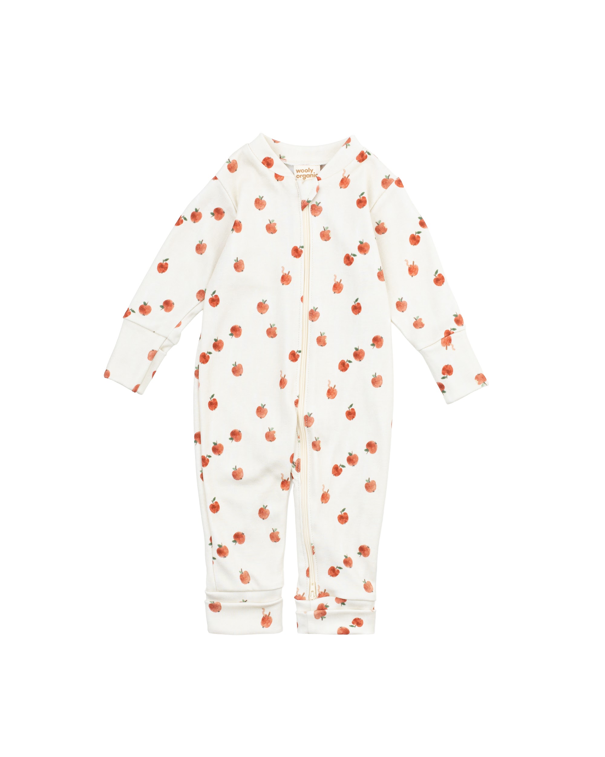 Woolly Organic Baby Sleepsuits tutina zip cotone bio Nordic Flora