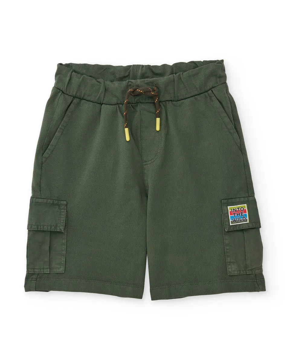 TucTuc Bermuda bermuda bambino verde tasche cargo