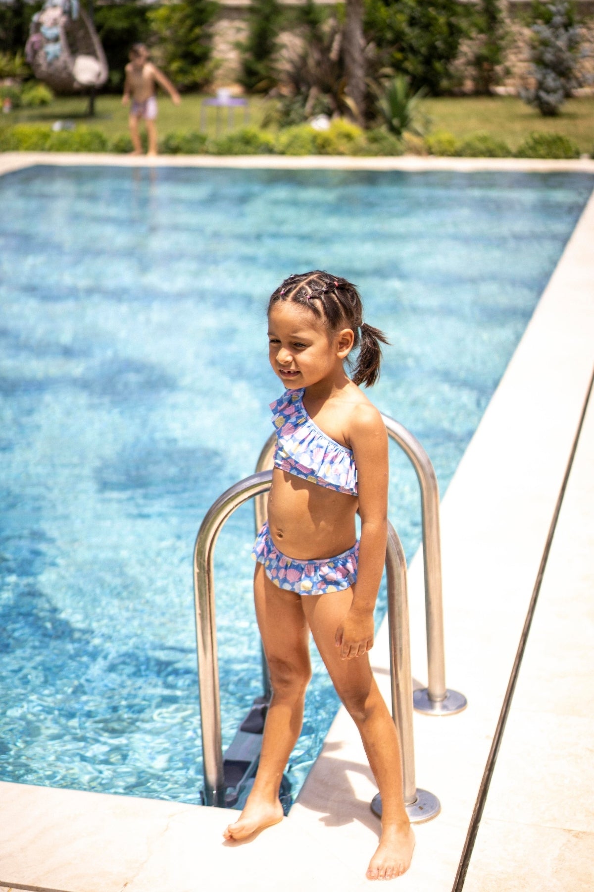 Miela Kids Conchiglie bikini bambina monospalla volant