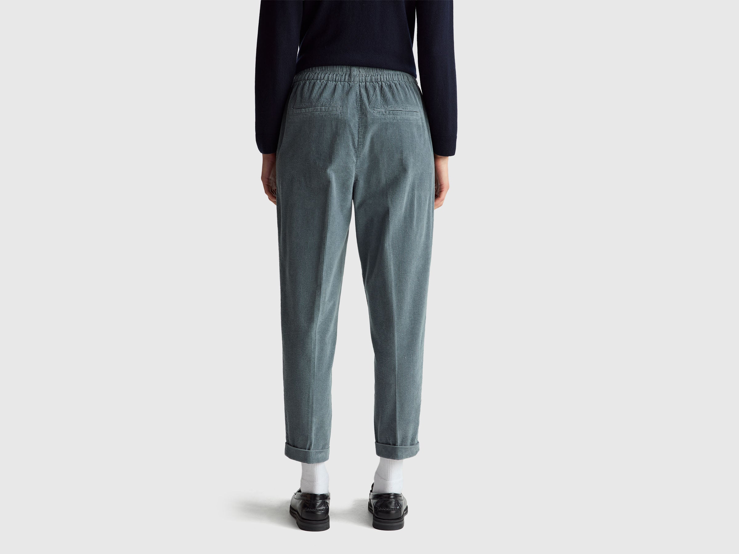 United Colors of Benetton Trousers chinos velluto cotone donna