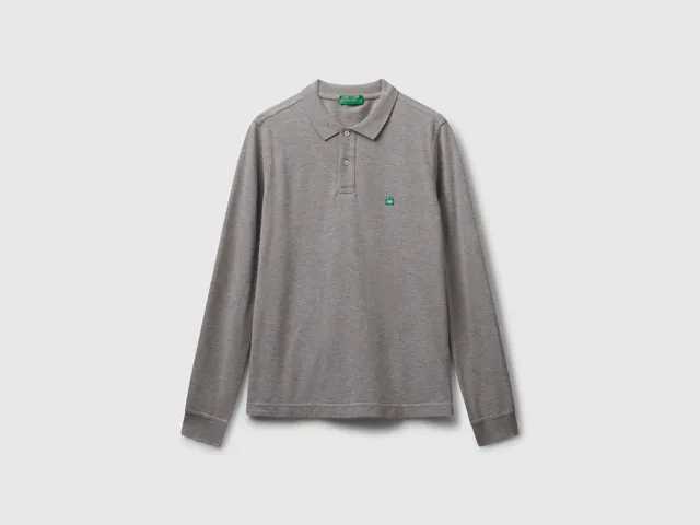 United Colors of Benetton Polo Manica Lunga Cotone Bio Taglia M