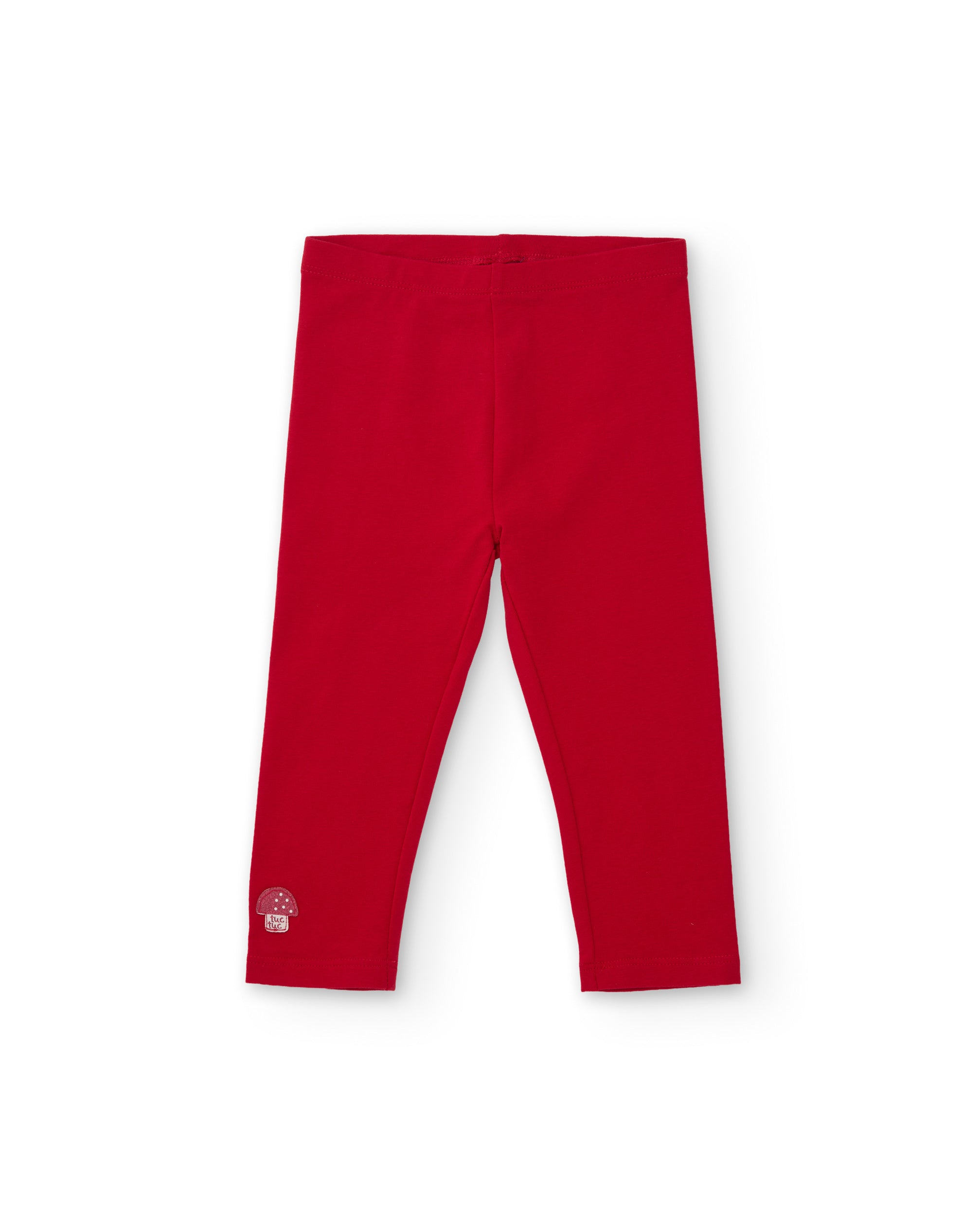 TucTuc Leggings bambina fungo rosso elasticizzato