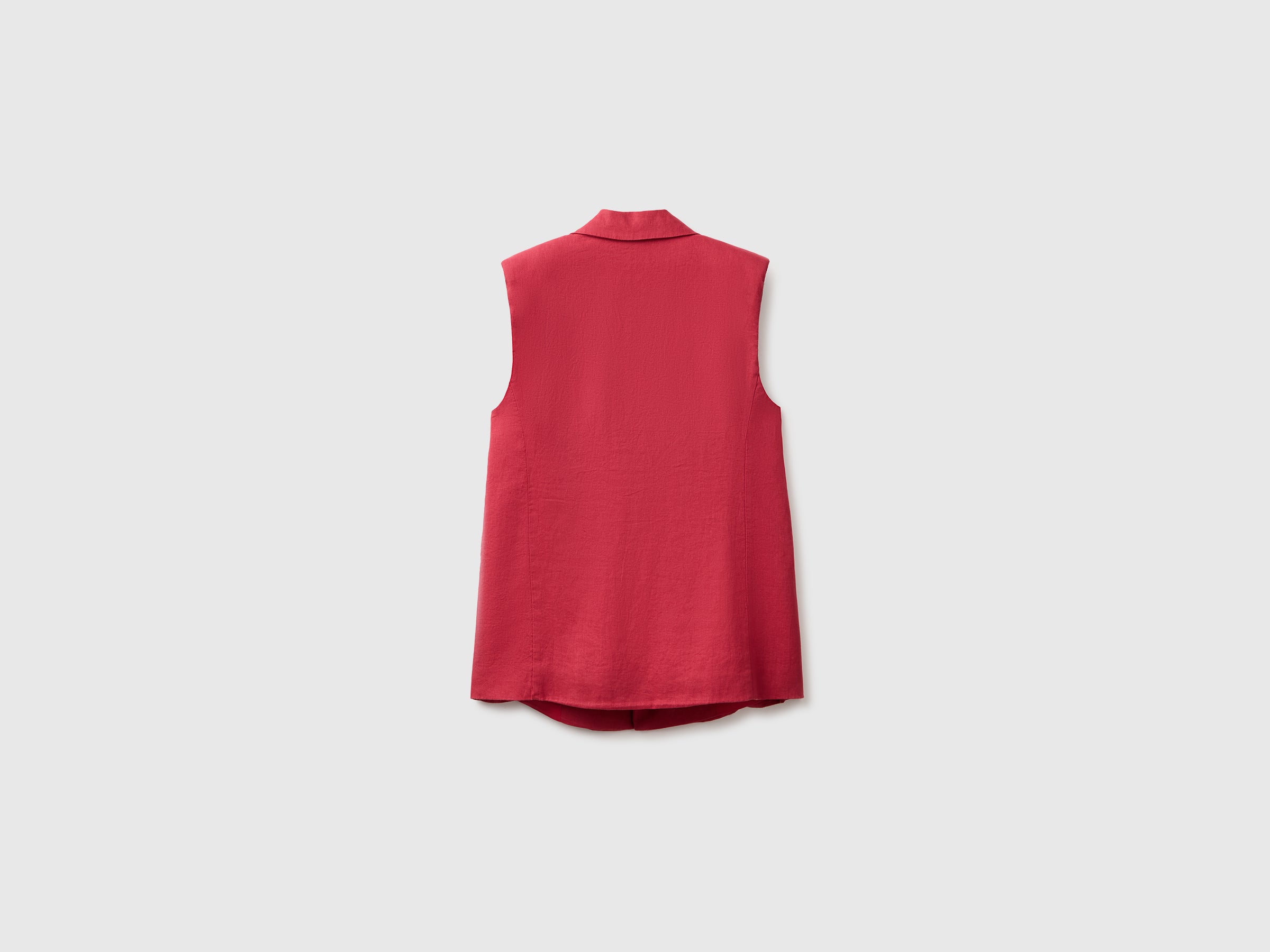 United Colors of Benetton Gilet Lungo in Lino 100% Europeo