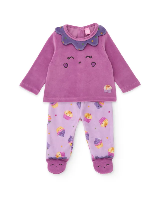 TucTuc Completi Completo Maglia Neonato Viola Ricamo
