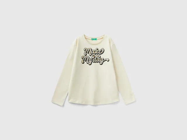 United Colors of Benetton maglietta caldo cotone glitter