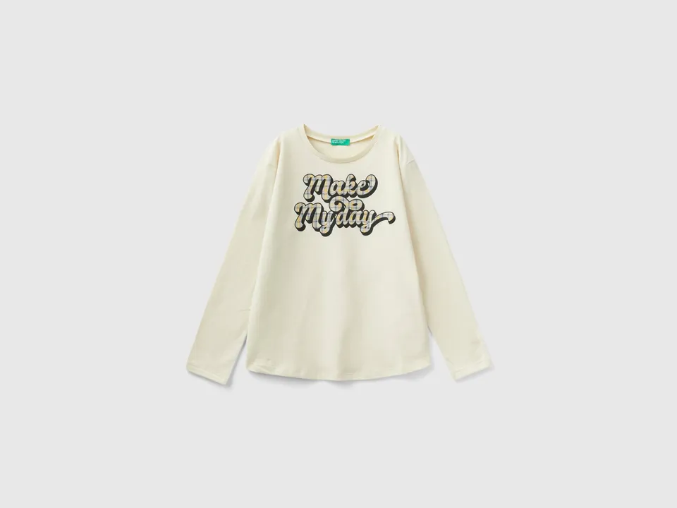 United Colors of Benetton maglietta caldo cotone glitter