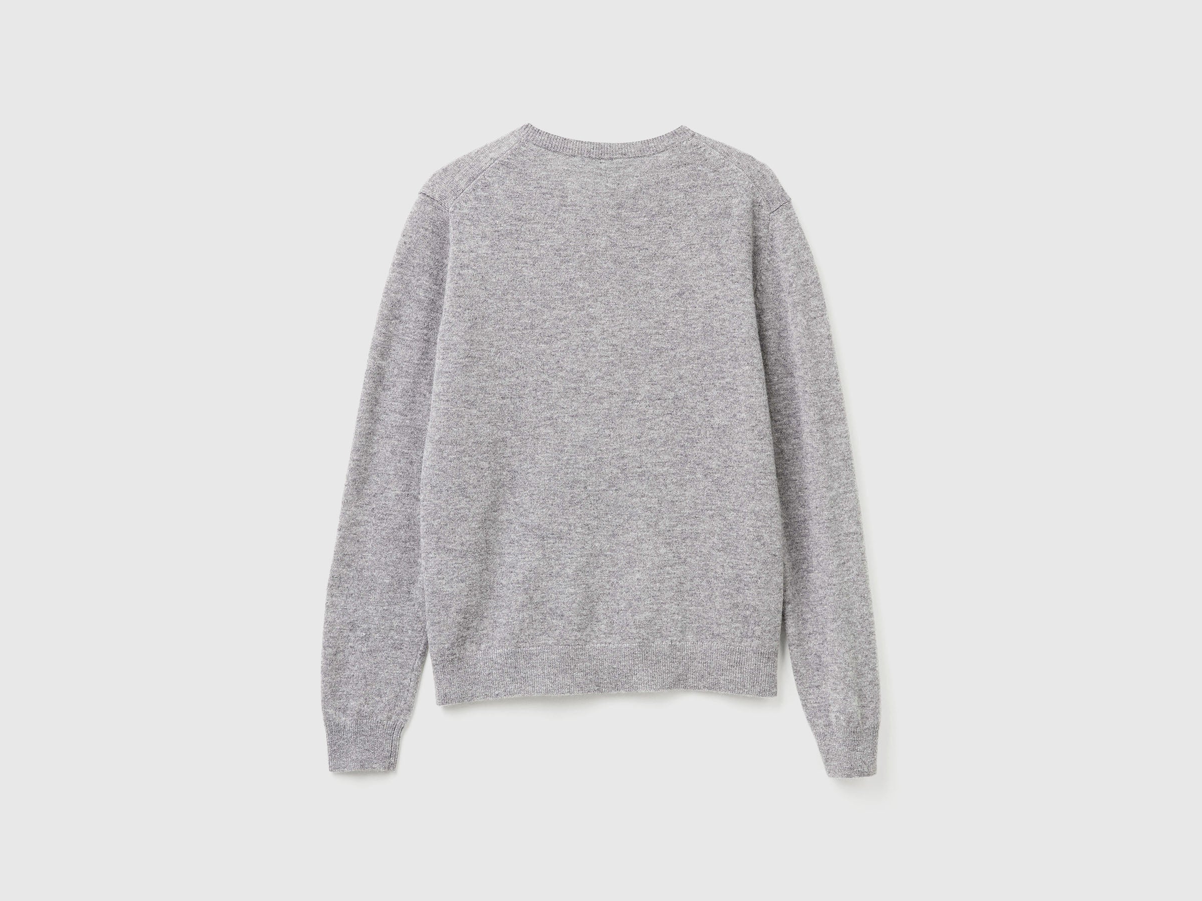 United Colors of Benetton Cardigan lana merino grigio melange