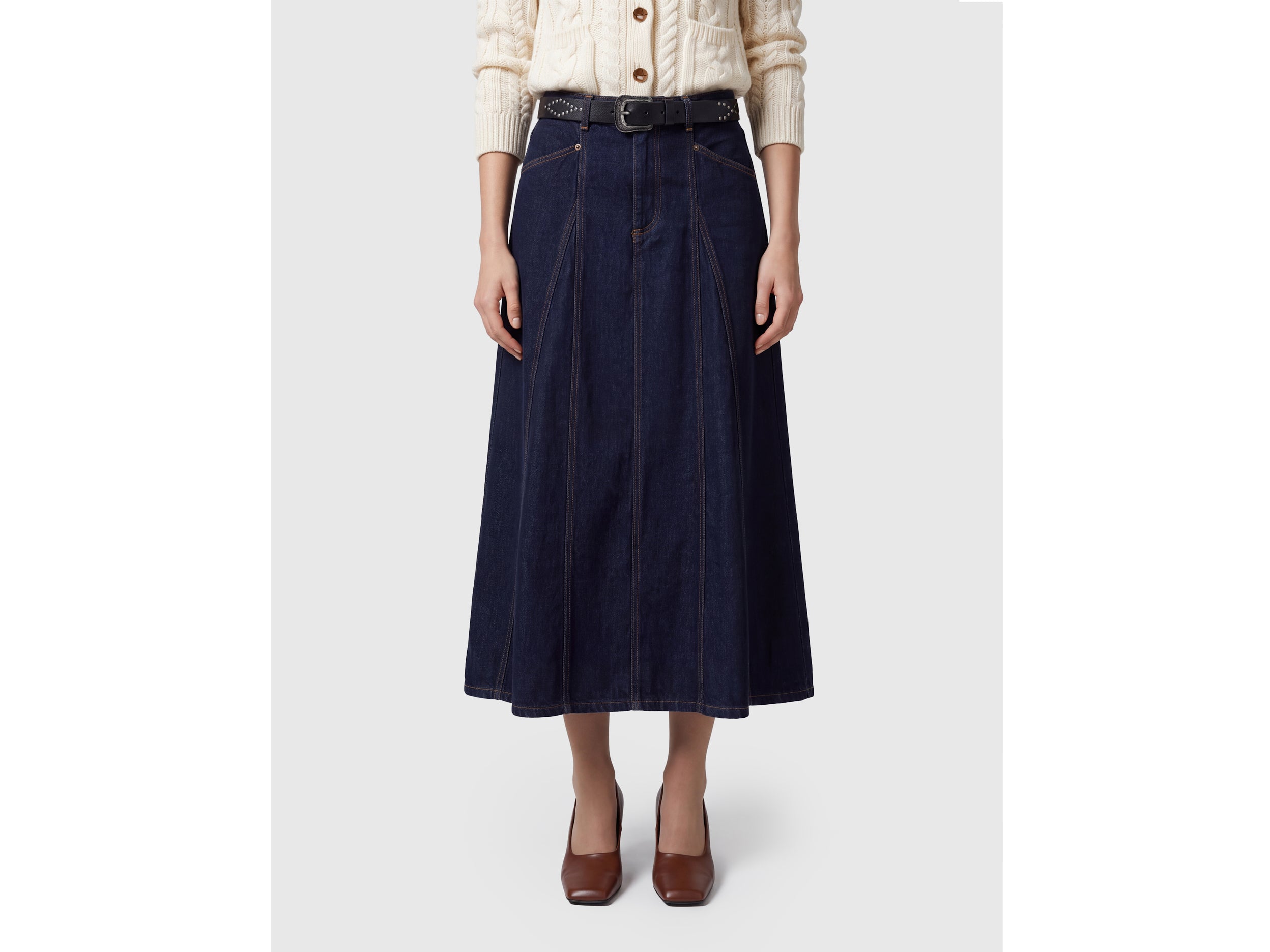 United Colors of Benetton Gonna Denim Effetto Usato Cotone 27