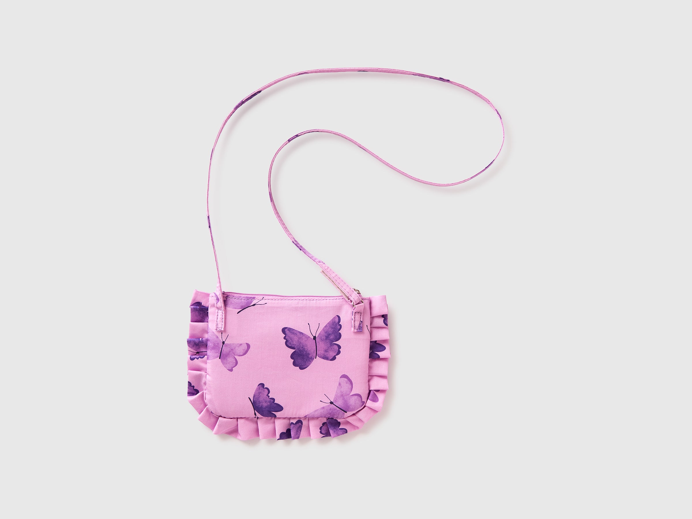 United Colors of Benetton borsa tracolla unica farfalle cotone
