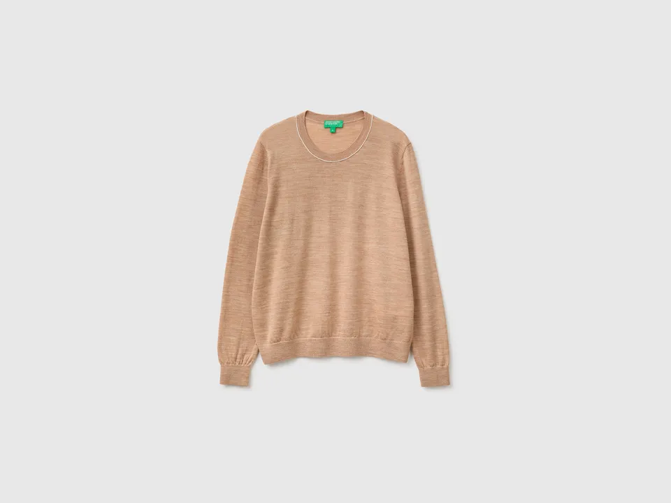 United Colors of Benetton maglione lana merino girocollo