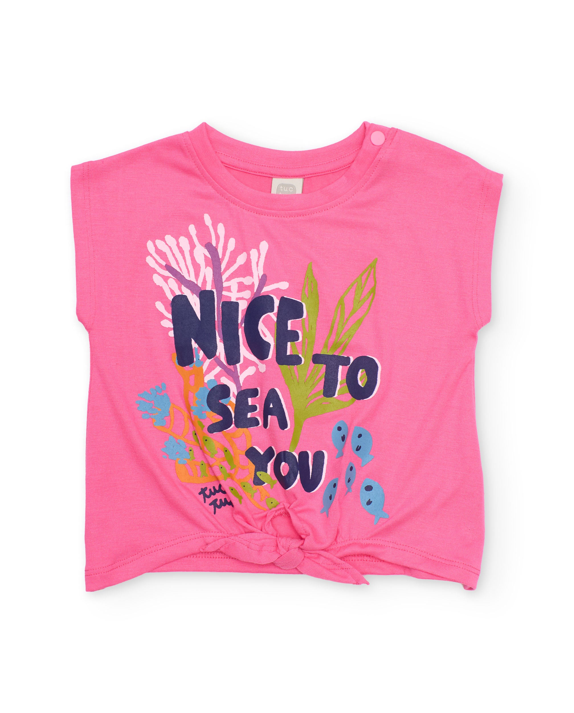 TucTuc Magliette T-shirt bambina rosa nodo marina