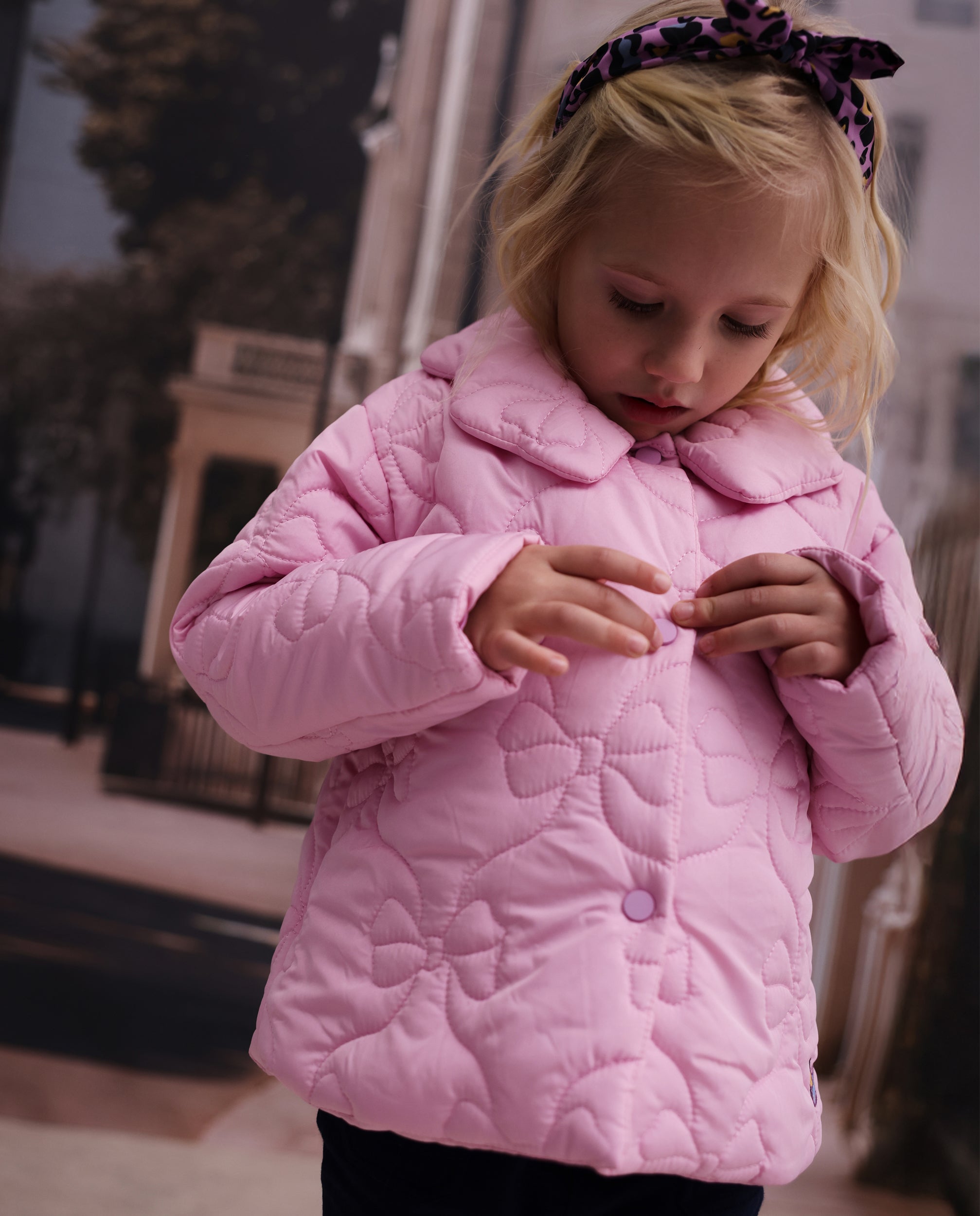 TucTuc Cappotti Piumino Bambina Rosa Fiocco Imbottito