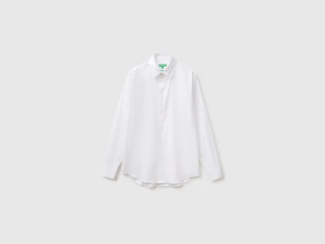 United Colors of Benetton Camicia Uomo Cotone Slim Collo Classico S