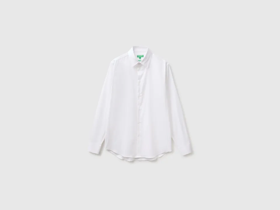 United Colors of Benetton Camicia Uomo Cotone Slim Collo Classico S