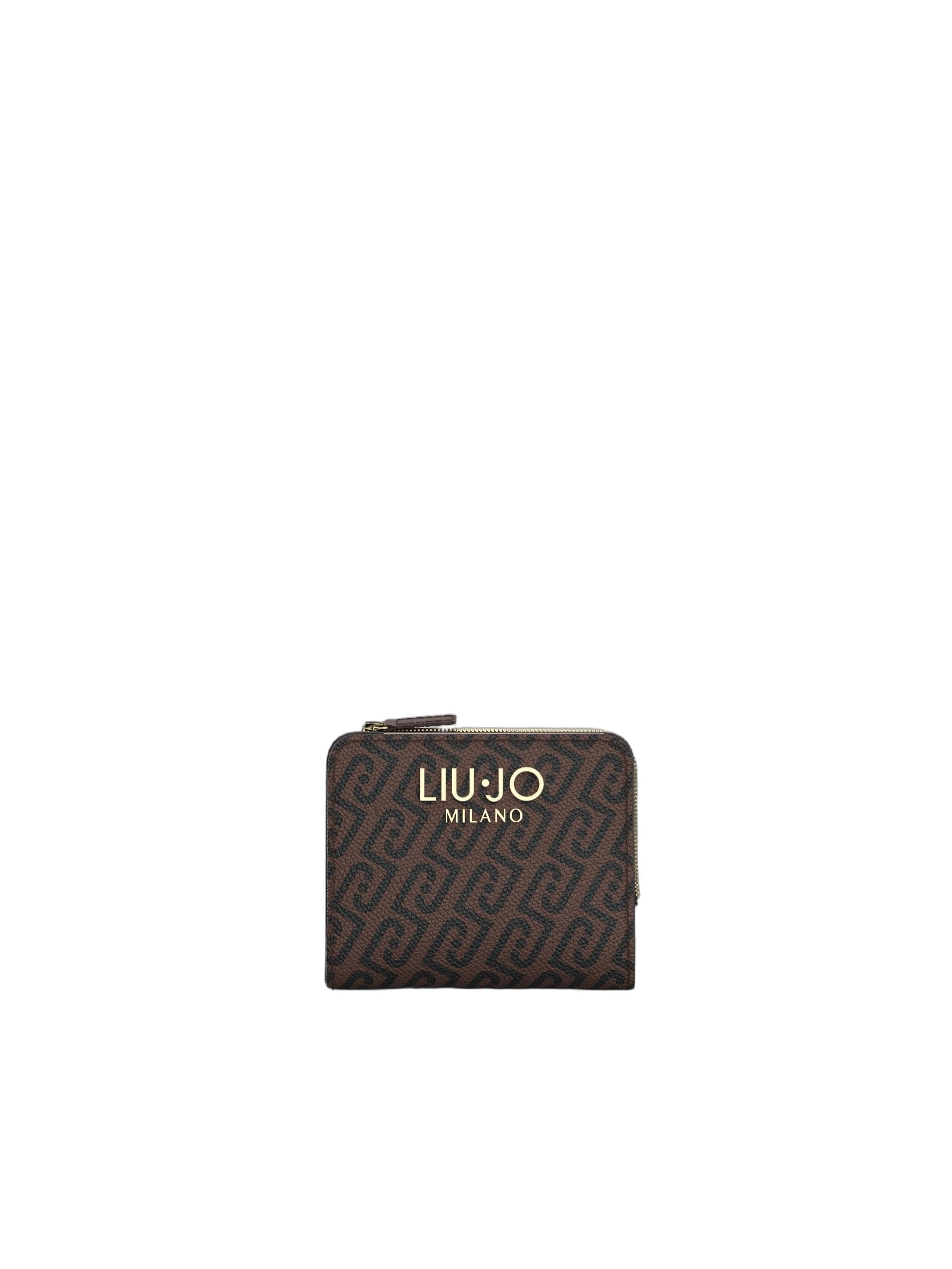 Liu Jo AF6193 E1137 portafoglio similpelle moro nero tinta unita