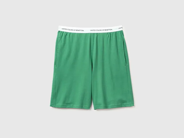 Benetton Trousers 30964900D bermuda cotone logo S
